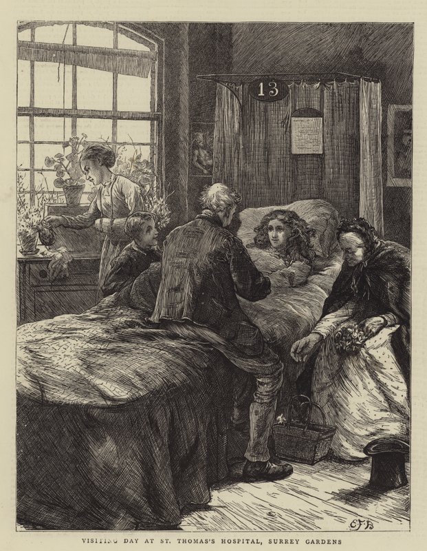 Vierailupäivä St Thomasin sairaalassa Surrey Gardensissa tekijältä Edward Frederick Brewtnall