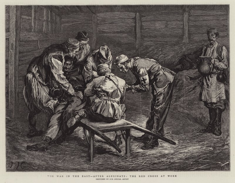 Sota idässä, Alexinatzin jälkeen, Punainen Risti työssä tekijältä Edward John Gregory