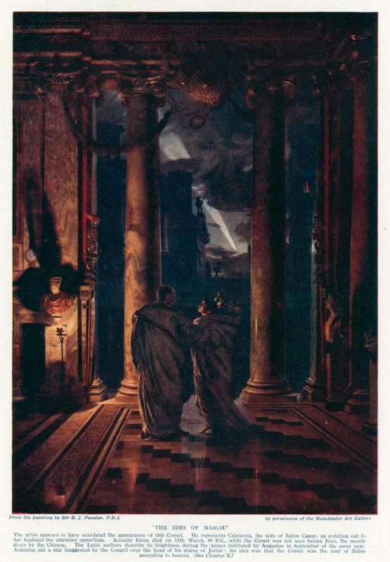 Maaliskuun ideat, 44 eKr. (värilitho) tekijältä Edward John Poynter