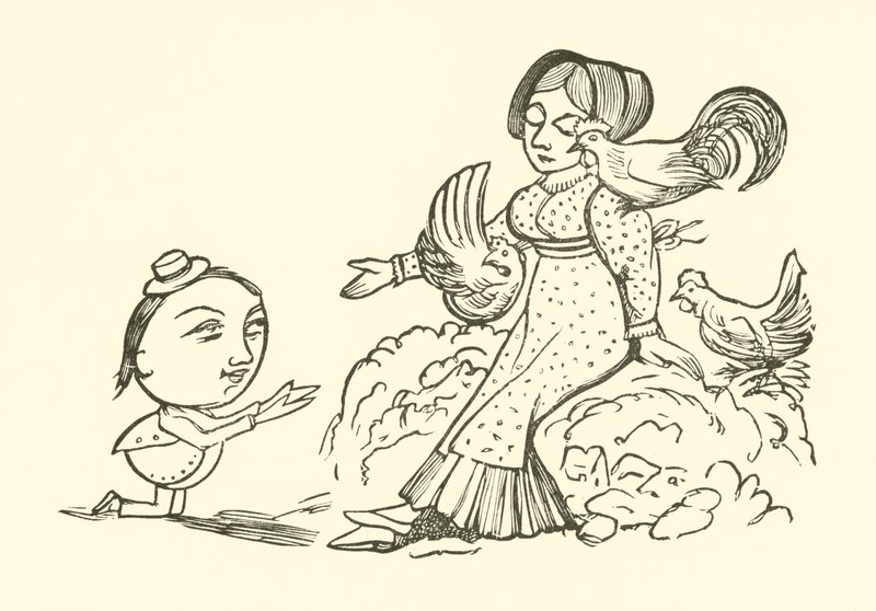 Yonghy-Bongy-Bon seurustelu (kaiverrus) tekijältä Edward Lear