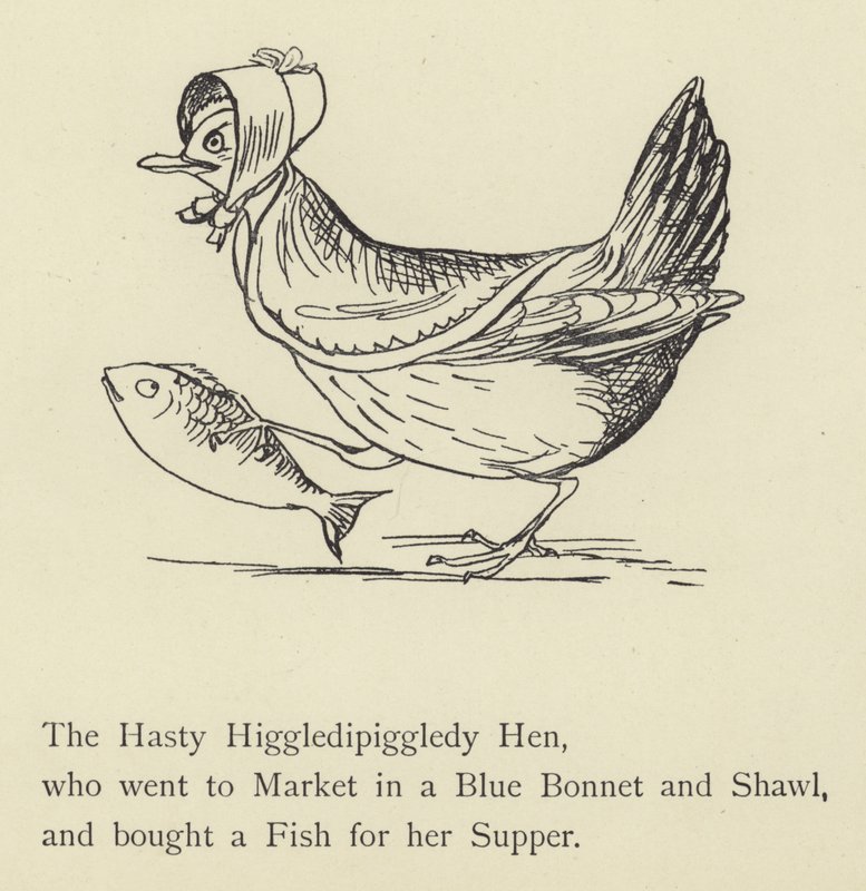 Kiireinen Higgledy Piggledy Kana tekijältä Edward Lear