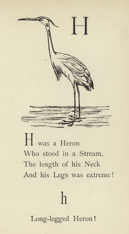 Kirjain H tekijältä Edward Lear