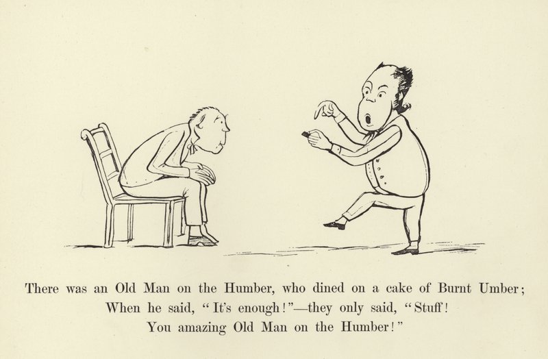 Humberissa oli vanha mies, joka söi Burnt Umber -kakun tekijältä Edward Lear