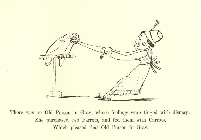 Greyssä oli vanha henkilö, jonka tunteet olivat tyrmistyneet tekijältä Edward Lear