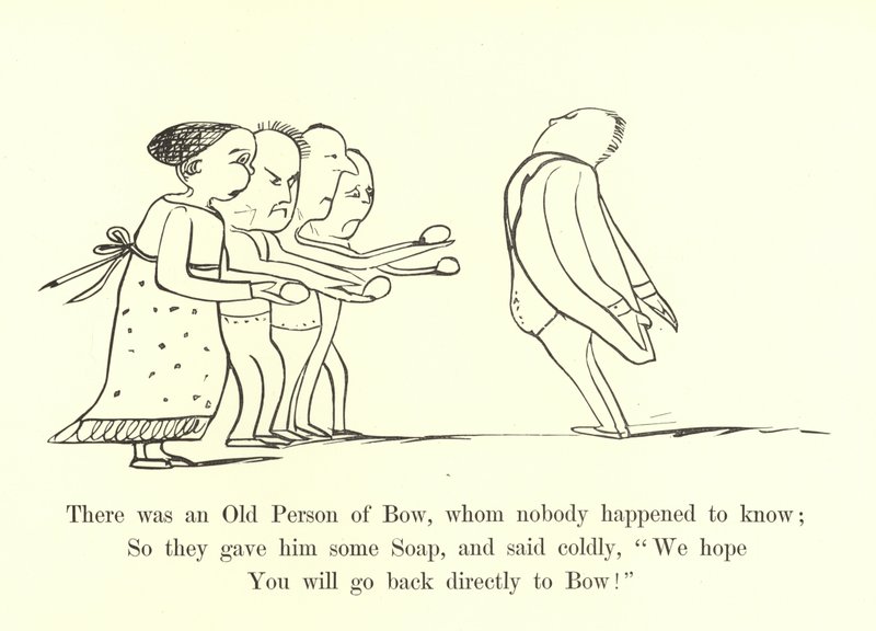 Siellä oli jousen vanha henkilö, jota kukaan ei sattunut tuntemaan tekijältä Edward Lear