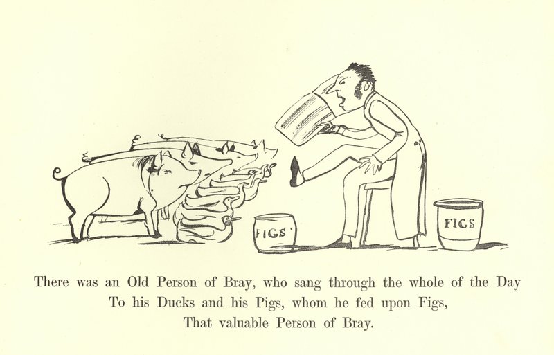 Siellä oli Brayn vanha henkilö, joka lauloi läpi koko päivän tekijältä Edward Lear