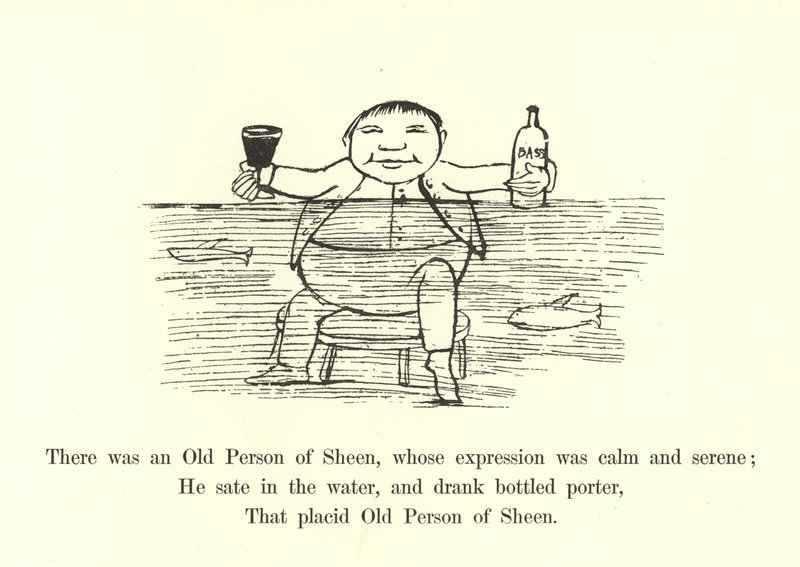 Siellä oli vanha Sheenin henkilö, jonka ilme oli tyyni ja tyyni tekijältä Edward Lear