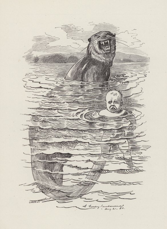 Kuvitus Charles Kingsleyn vesivauvoille (kaiverrus) tekijältä Edward Linley (after) Sambourne