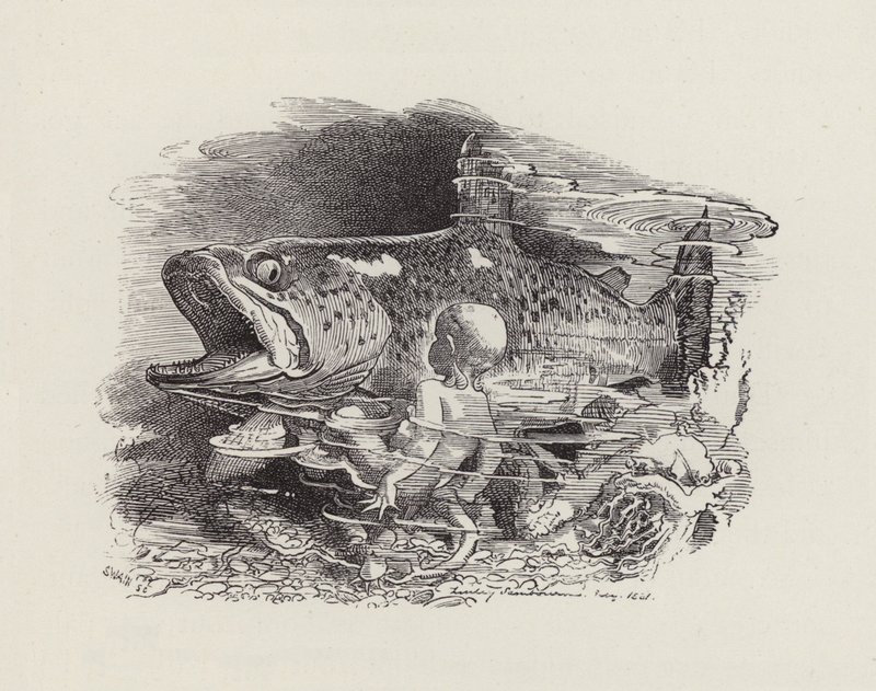 Kuvitus Charles Kingsleyn vesivauvoille (kaiverrus) tekijältä Edward Linley (after) Sambourne