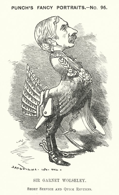 Punch sarjakuva: Garnet Wolseley tekijältä Edward Linley (after) Sambourne