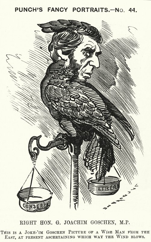 Punch sarjakuva: George Goschen tekijältä Edward Linley (after) Sambourne