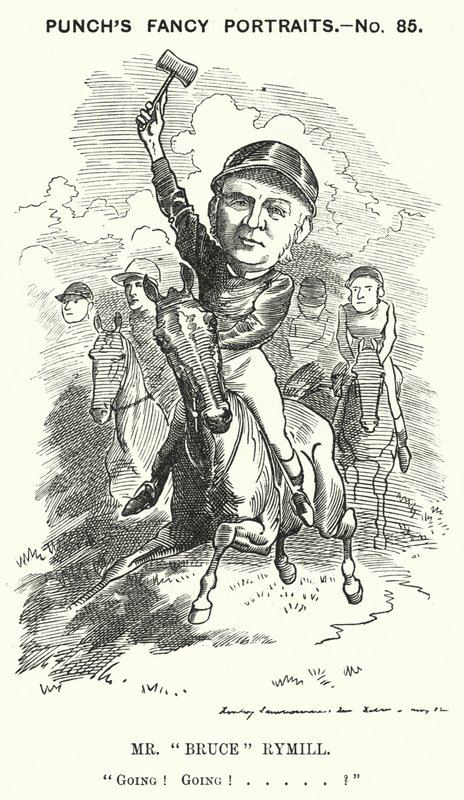 Punch-sarjakuva: Mr "Bruce" Rymill (kaiverrus) tekijältä Edward Linley (after) Sambourne