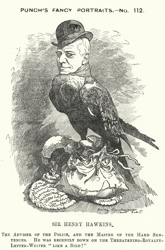 Punch-sarjakuva: Sir Henry Hawkins tekijältä Edward Linley (after) Sambourne