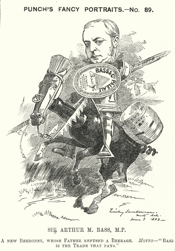 Punch-sarjakuva: Sir Michael Arthur Bass tekijältä Edward Linley (after) Sambourne