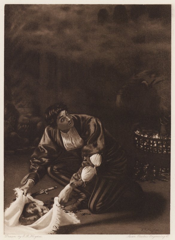 Il Pecorone: Päivä IX, romaani I, Mestarivaras (litho) tekijältä Edward Robert Hughes