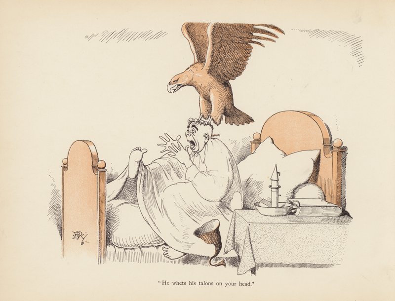 Hännät kierteellä: The Eagle (väri litho) tekijältä Edward Tennyson Reed