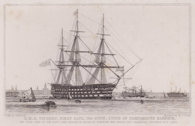 HMS Victory, ensiluokkainen tekijältä Edward William (after) Cooke