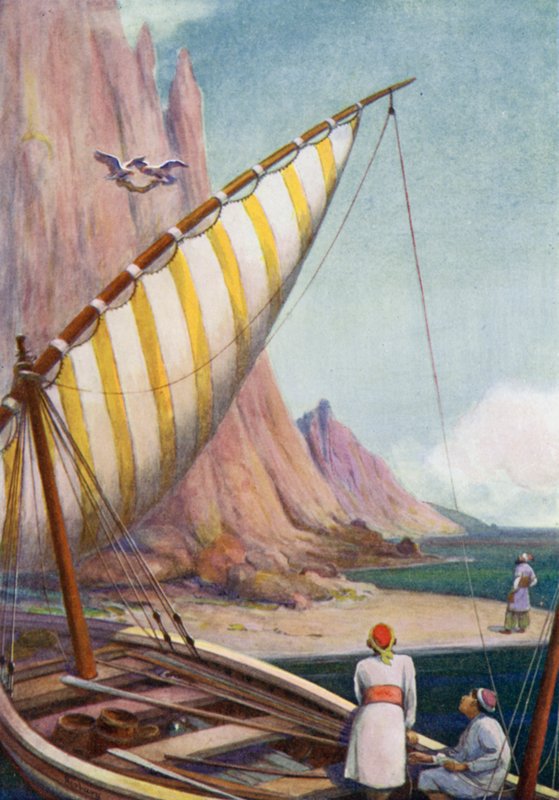 Taivaan linnut tulivat, ottivat hänet kiinni ja kantoivat hänet vuoren huipulle tekijältä Edwin Arthur Norbury