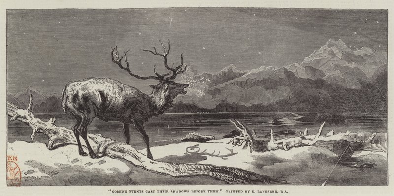 Tulevat tapahtumat luovat varjonsa heidän eteensä tekijältä Edwin Landseer