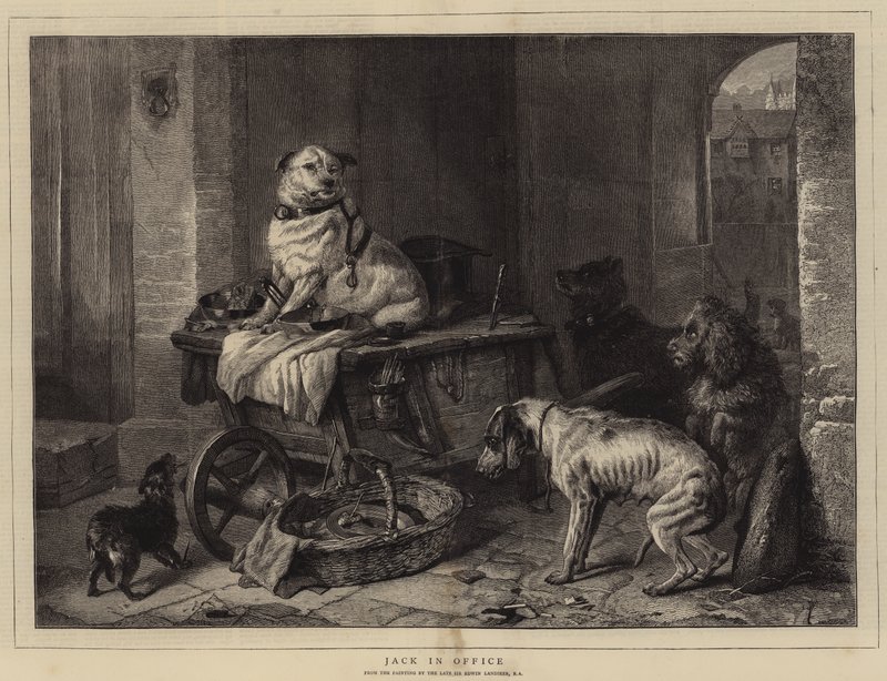 Jack toimistossa tekijältä Edwin Landseer