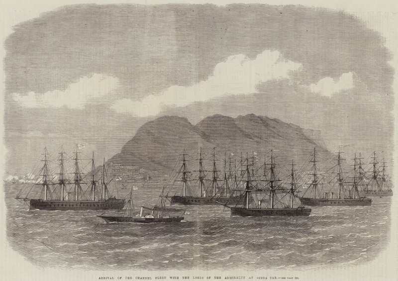 Kanaalilaivaston saapuminen Lords of the Admiraltyin kanssa Gibraltarille tekijältä Edwin Weedon