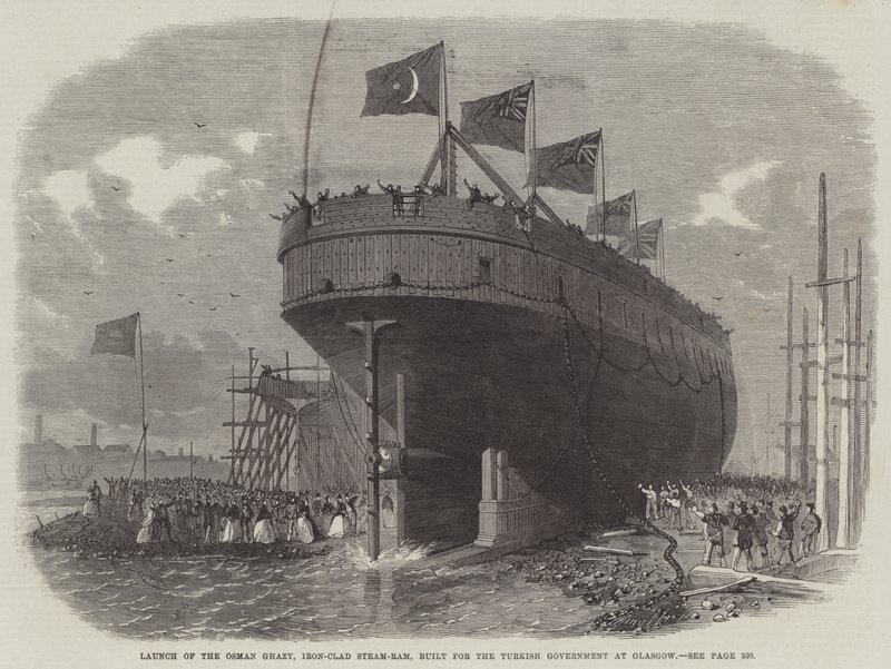 Osman Ghazy, Iron-Clad Steam-Ram, joka rakennettiin Turkin hallitukselle Glasgow