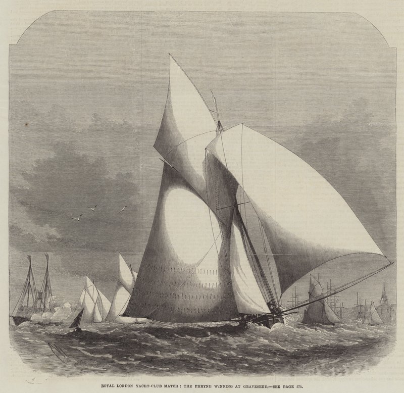 Royal London Yacht-Club Match, Phryne voitti Gravesendissä. tekijältä Edwin Weedon