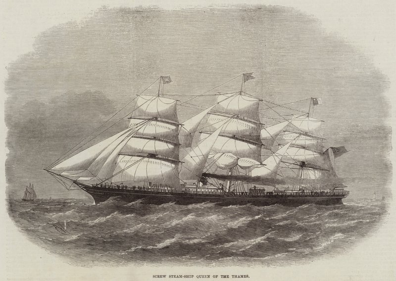 Ruuvihöyrylaiva Queen of the Thames tekijältä Edwin Weedon