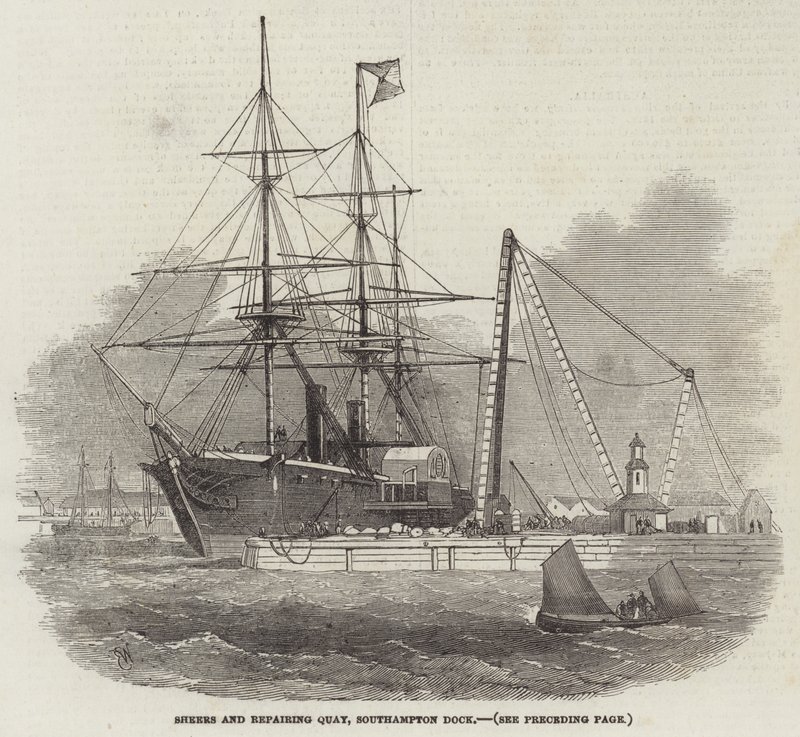 Sheers and Repairing Quay, Southamptonin telakka tekijältä Edwin Weedon