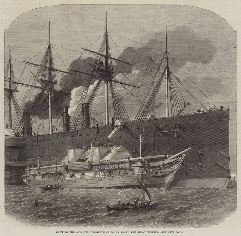 Atlantic Telegraph -kaapelin toimitus Great Eastern -laivalla tekijältä Edwin Weedon