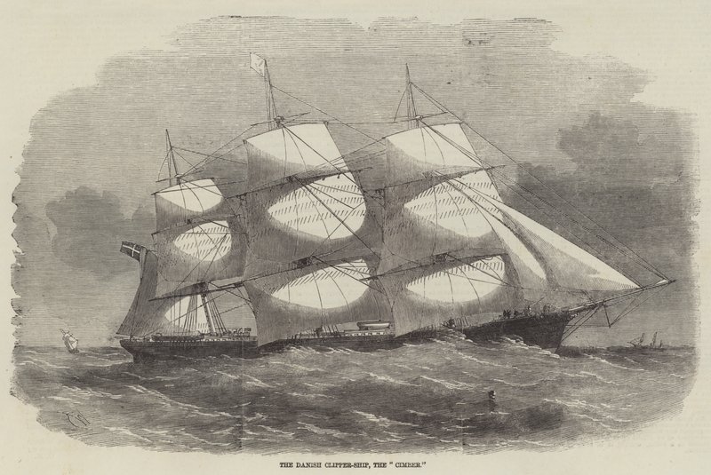 Tanskalainen Clipper-alus, Cimber. tekijältä Edwin Weedon