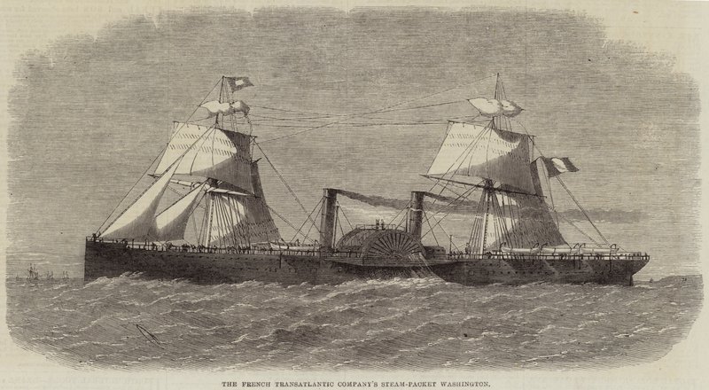 Ranskan transatlanttisen yhtiön Steam-Packet Washington tekijältä Edwin Weedon