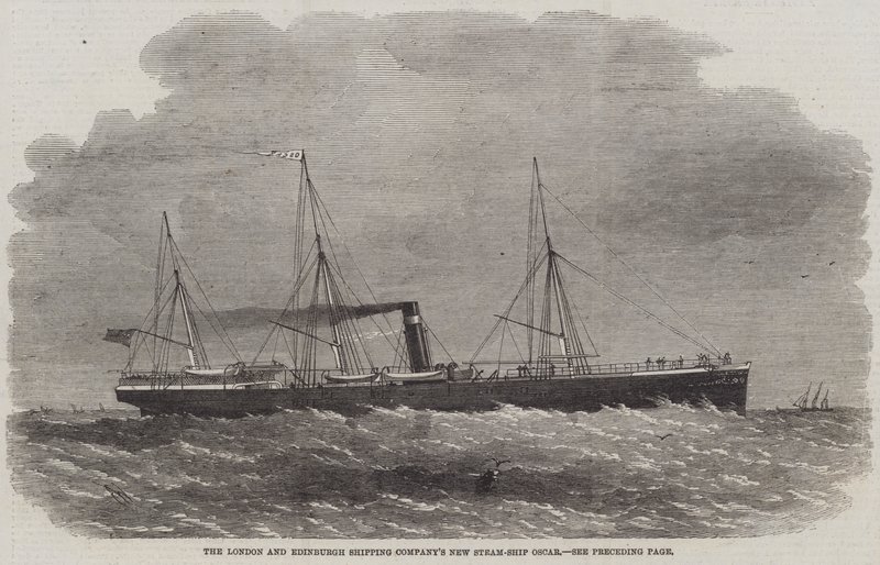 Lontoon ja Edinburgh Shipping Companyn uusi höyrylaiva Oscar tekijältä Edwin Weedon