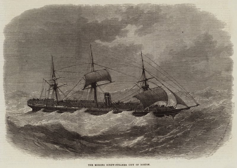 Bostonin kadonnut Screw-Steamer City tekijältä Edwin Weedon
