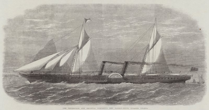 Peninsular and Oriental Companyn uusi siipipyörähöyrylaiva Nyanza tekijältä Edwin Weedon