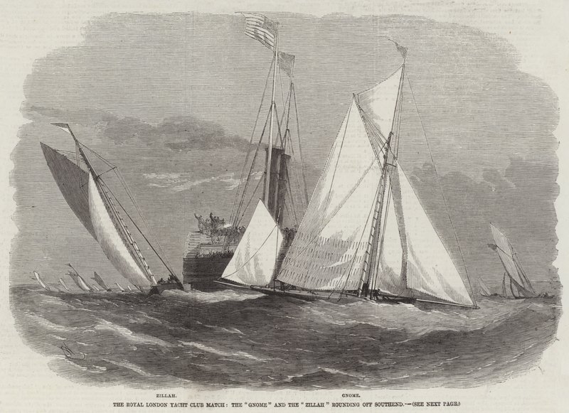 Royal London Yacht Club Match, Gnome ja Zillah pyöristävät Southendia tekijältä Edwin Weedon