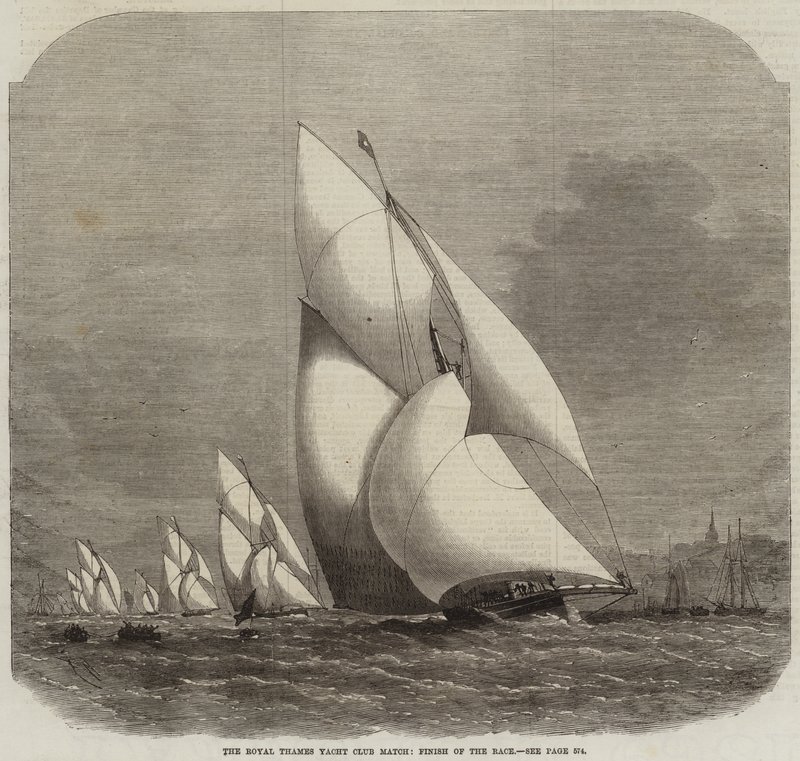 Royal Thames Yacht Club -ottelu, kilpailun maali tekijältä Edwin Weedon