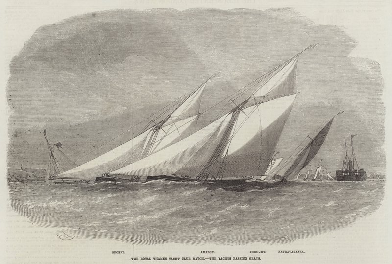 Royal Thames Yacht Club Match, Yachts ohittamassa harmaita tekijältä Edwin Weedon