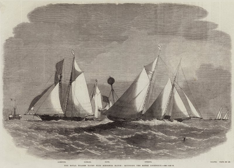 Royal Thames Yacht Club -kuunariottelu, joka kiertää Mouse Lightshipin tekijältä Edwin Weedon