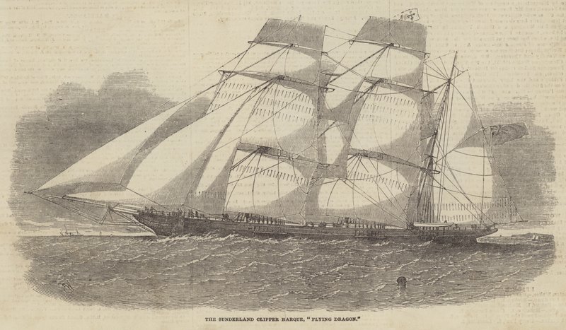 Sunderland Clipper Barque, Flying Dragon (Lentävä lohikäärme) tekijältä Edwin Weedon