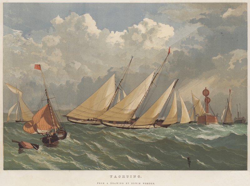 Purjehdus (chromolitho) tekijältä Edwin Weedon