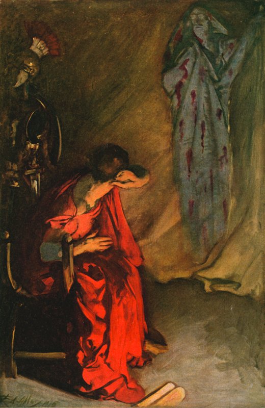 Brutus ja Julius Caesarin haamu tekijältä Edwin Austin Abbey