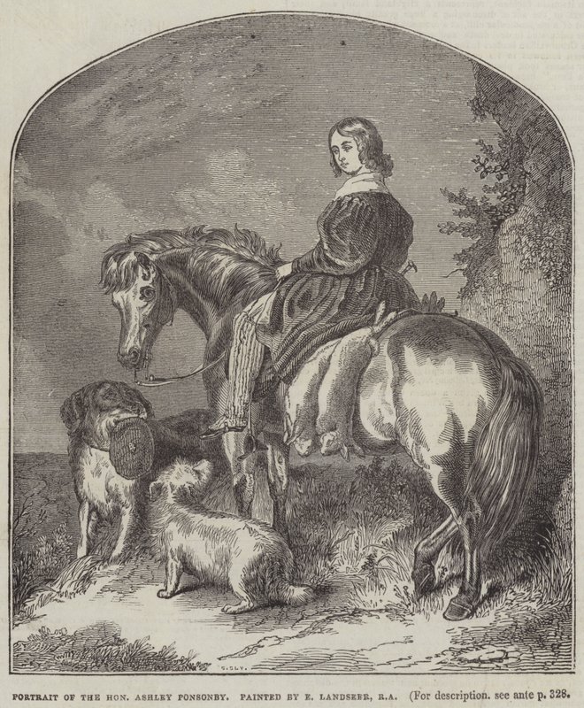 Kunniallisen Ashley Ponsonbyn muotokuva tekijältä Edwin Landseer