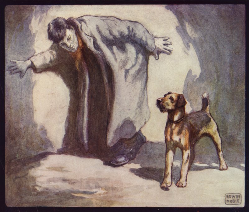 Poliisikoira töissä (väri litho) tekijältä Edwin Noble