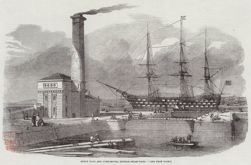 Sisääntulolaituri ja pumpputalo, Keyham Steam-Yard tekijältä Edwin Weedon