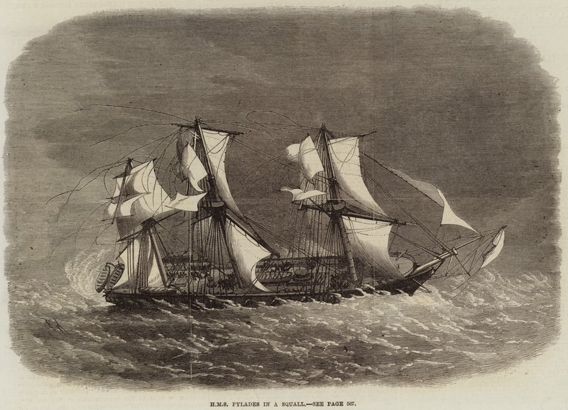 HMS Pylades myrskyssä tekijältä Edwin Weedon