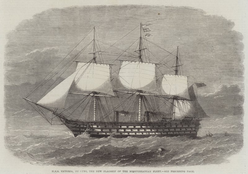 HMS Victoria, 102 tykkiä, Välimeren laivaston uusi lippulaiva tekijältä Edwin Weedon