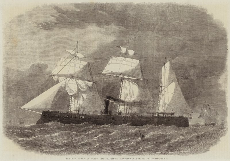 Uusi rautapukuinen laivasto, Hänen Majesteettinsa Sloop-of-War Enterprise tekijältä Edwin Weedon