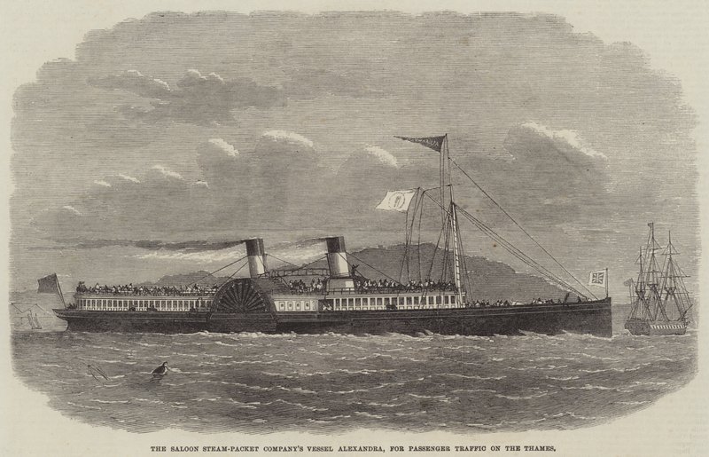 The Saloon Steam-Packet Companyn alus Alexandra matkustajaliikenteelle Thamesilla tekijältä Edwin Weedon