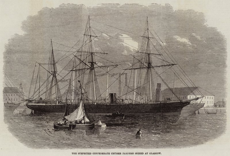 Epäilty Confederate Cruiser Pampero takavarikoitiin Glasgow